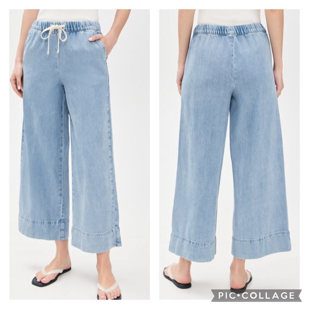 Z Supply Weston Jeans Soft Denim Pull On Wide Leg Size Medium